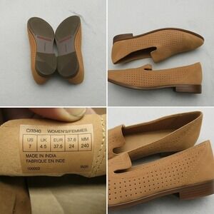 Rockport Loafers Womens 7 Brown Perforated Suede Slip On Comfort Casual‎ Formal